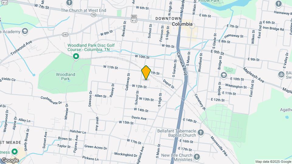 1206 Parker St Map and Location Details