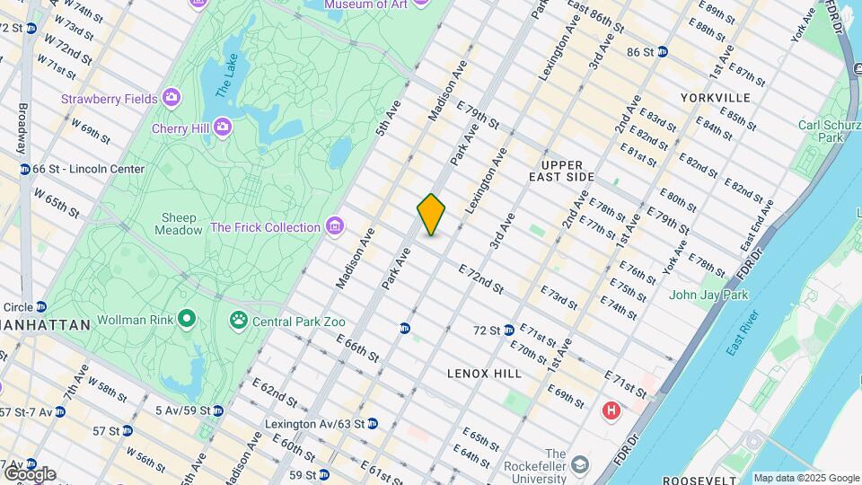 117 E 72nd St Map and Location Details