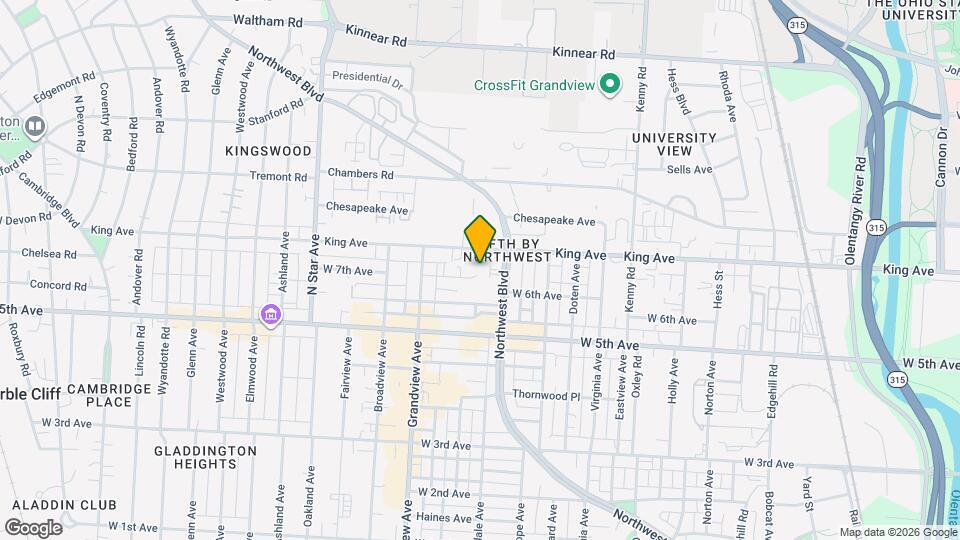 1322 W 7th Ave, Unit D Mapa y Detalles de la Ubicación