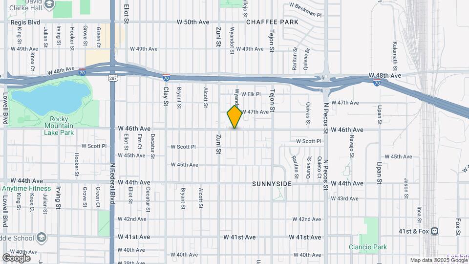 4599 Wyandot St Map and Location Details