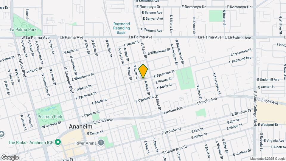 427 N Rose St Map and Location Details