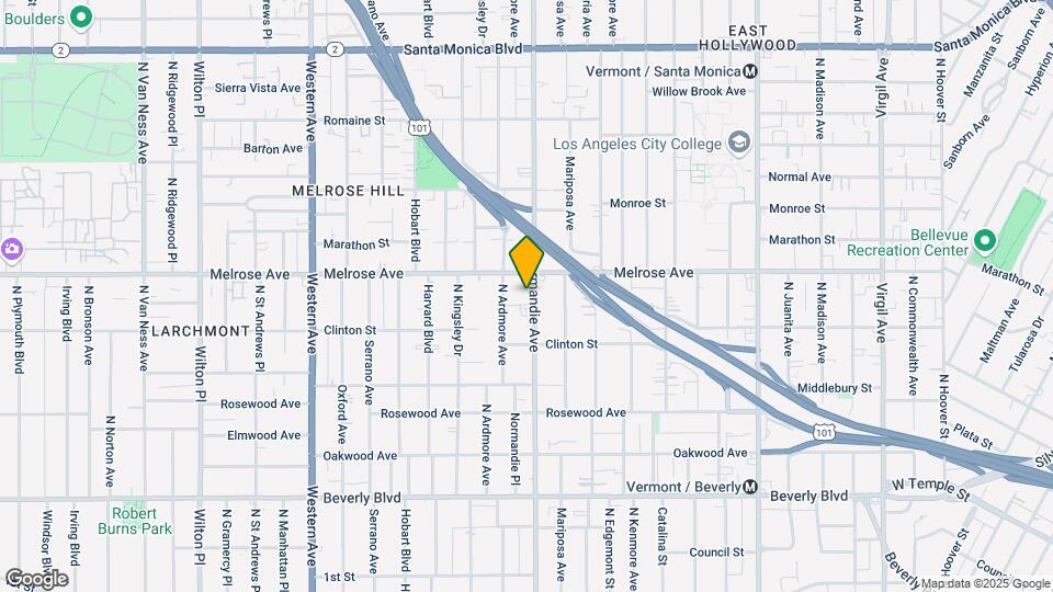 641 N Normandie Ave Mapa y Detalles de la Ubicación