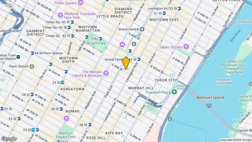 111 E 39th St Map and Location Details