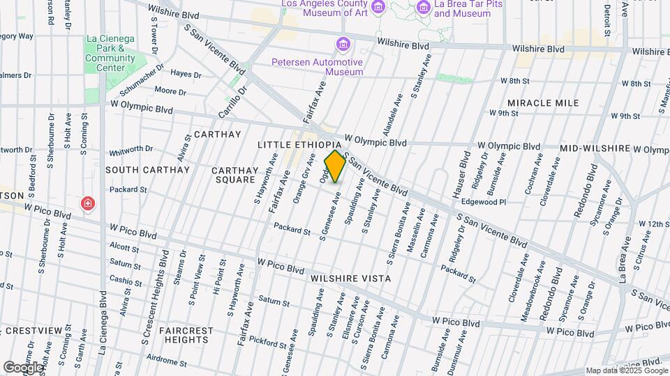 1087 S Genesee Ave Map and Location Details