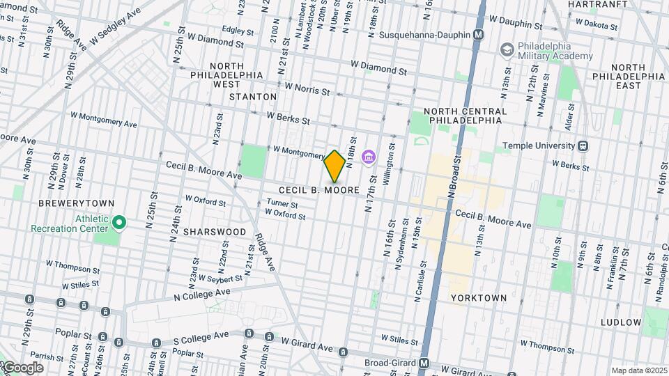 1819 Cecil B Moore Ave Mapa y Detalles de la Ubicación