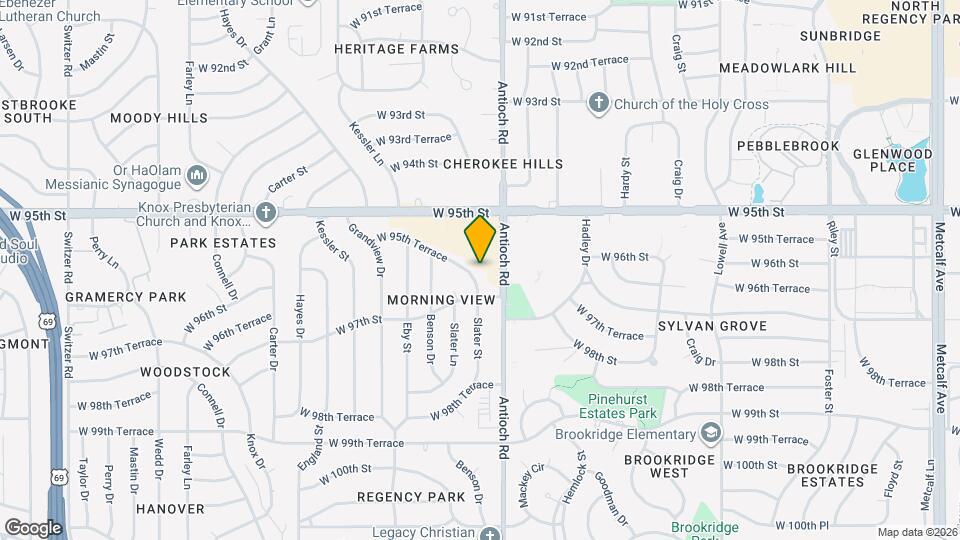 8802 W 95th Terrace Map and Location Details