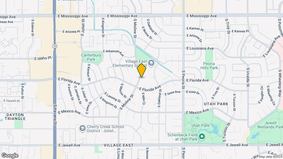 1478 S Moline St Map and Location Details