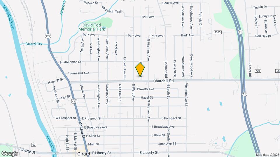 422 Churchill Rd Map and Location Details