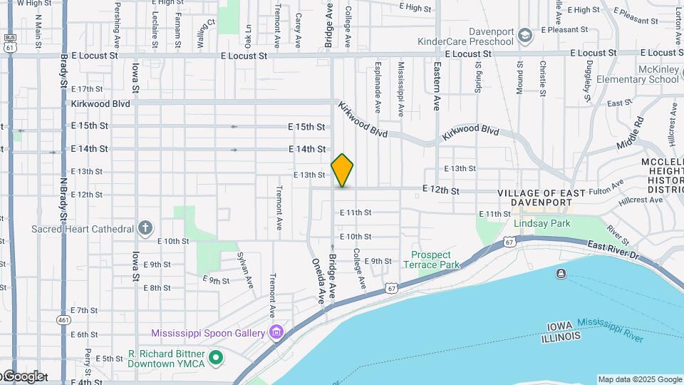 1215 1/2 E 12th St Map and Location Details