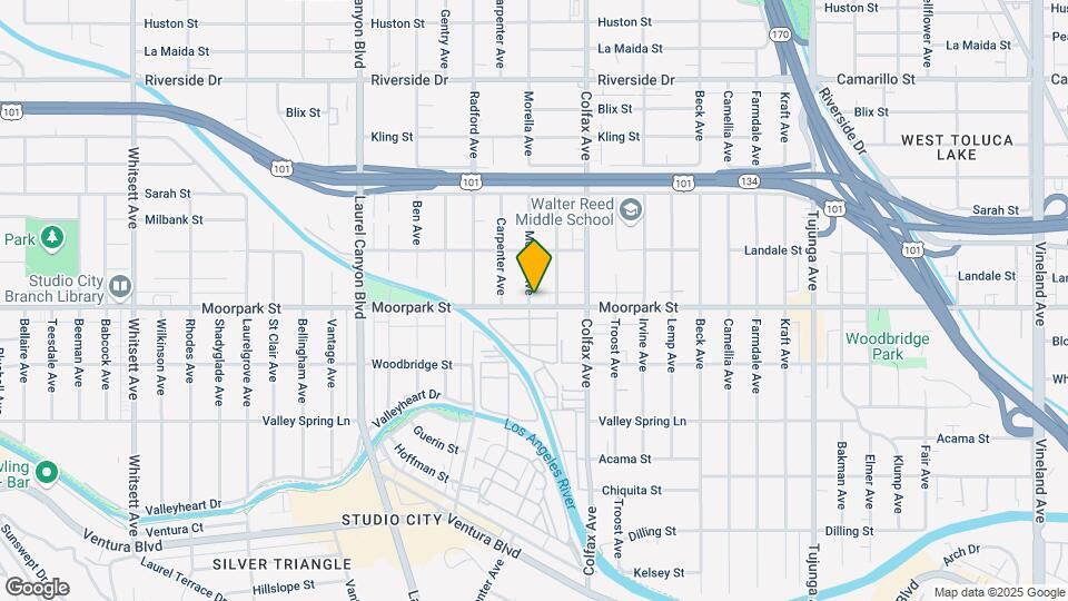 Designer Studio City Fourplex Map and Location Details