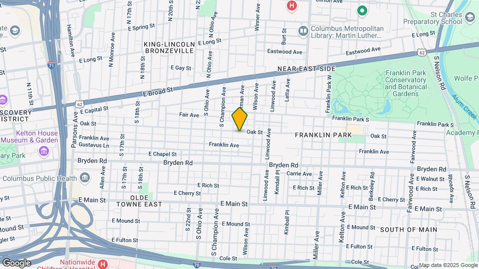 1223 Oak St Map and Location Details
