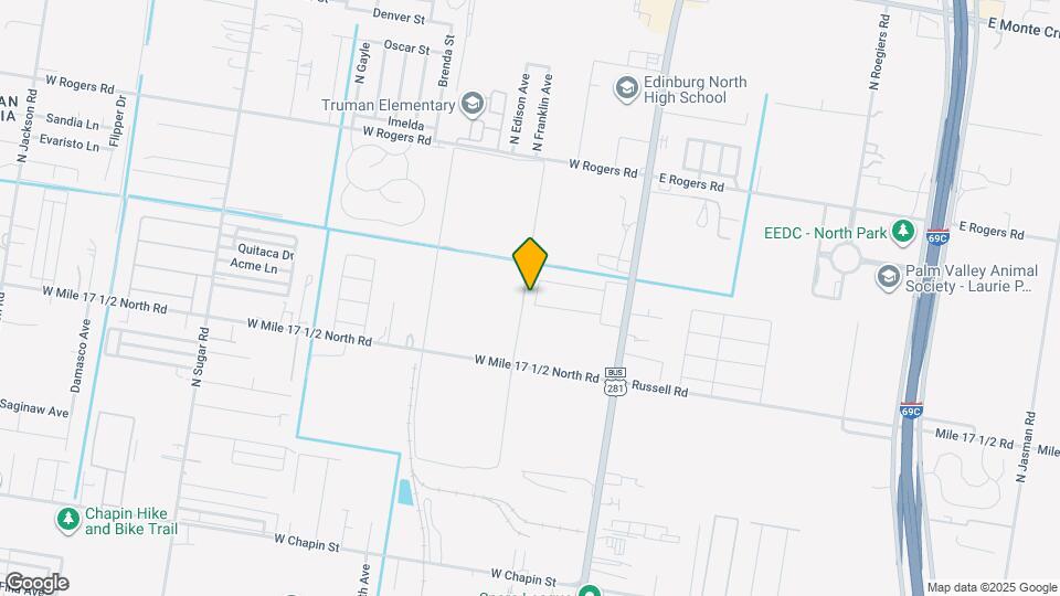 2511 N Vineyard Ave Mapa y Detalles de la Ubicación