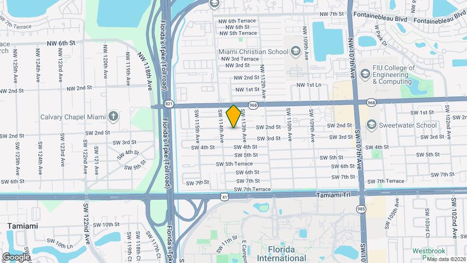 11344 SW 2nd St Map and Location Details