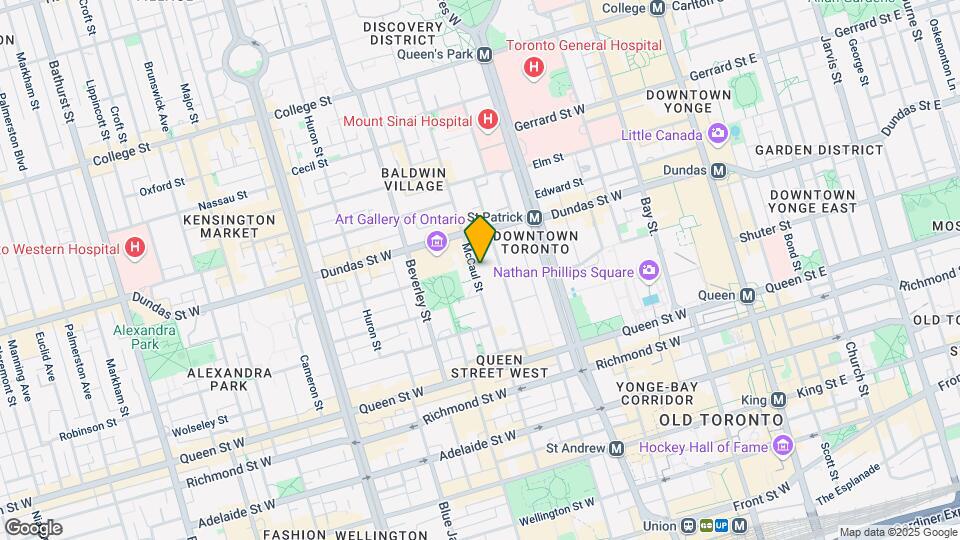 89-105 McCaul Street Map and Location Details