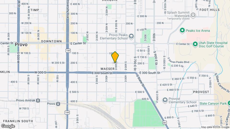 216 S 500 E Map and Location Details