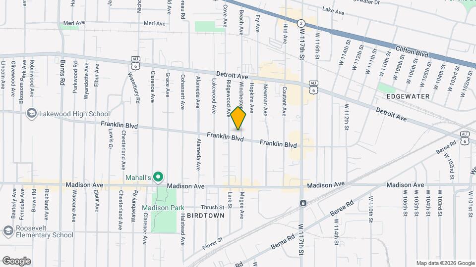 1530 Winchester Ave Map and Location Details