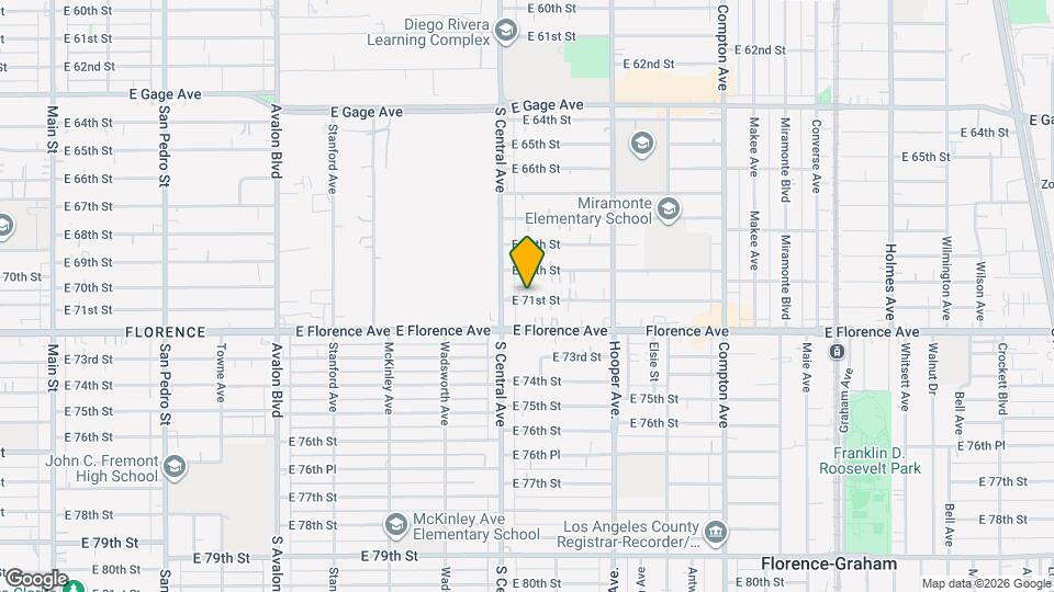 1129 E 71st St Mapa y Detalles de la Ubicación