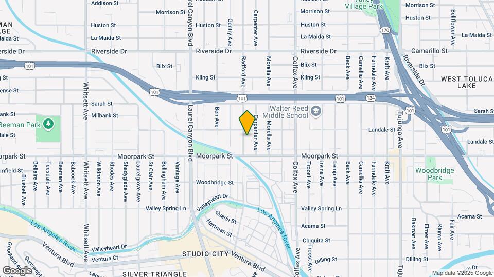 4444 Radford Ave Map and Location Details