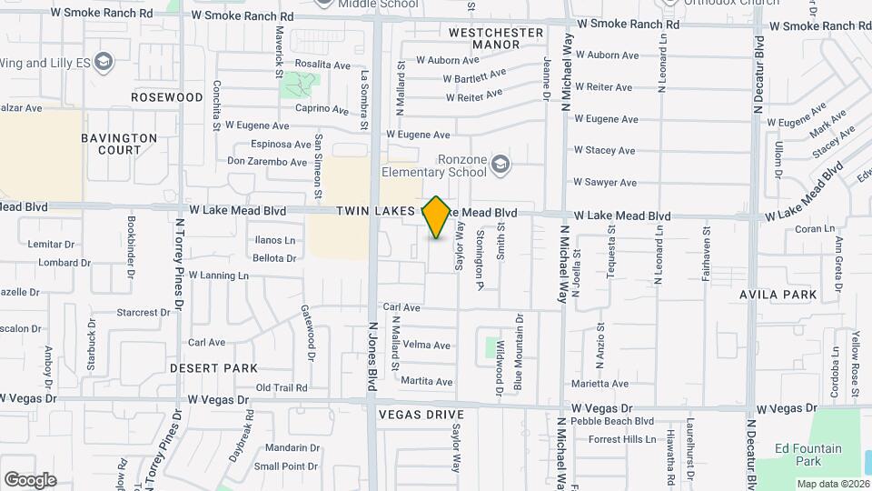 5801 W Lake Mead Blvd Map and Location Details