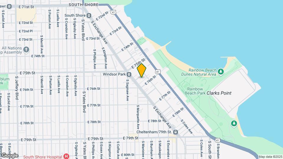 7742 S South Shore Dr Map and Location Details