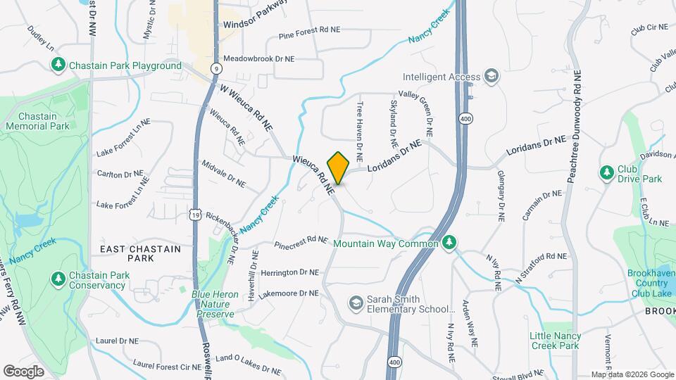 4373 Wieuca Rd NE Map and Location Details