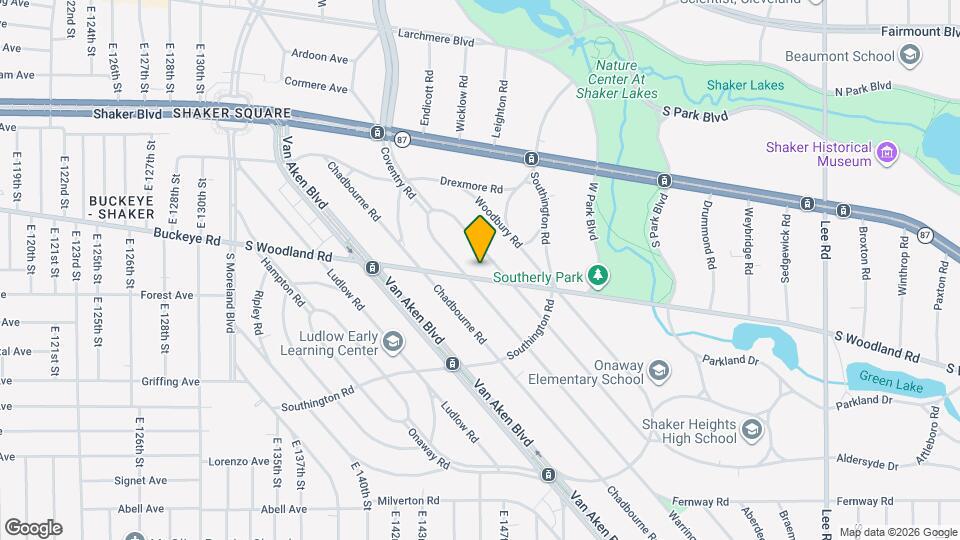 14605 S Woodland Rd Map and Location Details