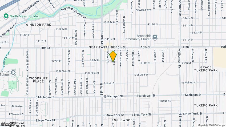 846 N Parker Ave Map and Location Details