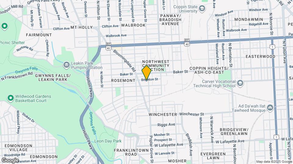 1512 Poplar Grove St Map and Location Details