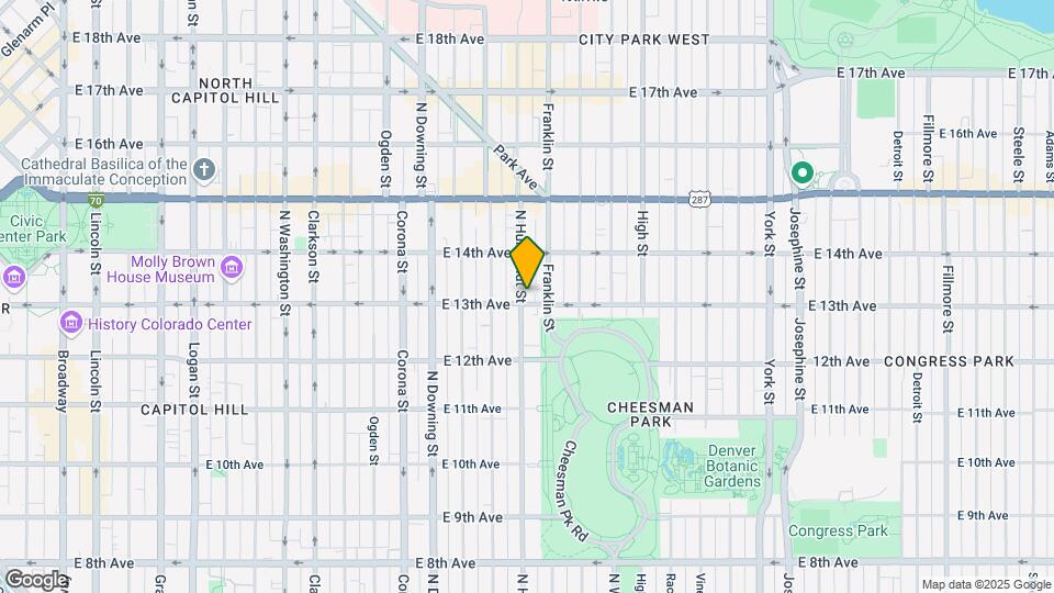 1306 N Humboldt St Map and Location Details