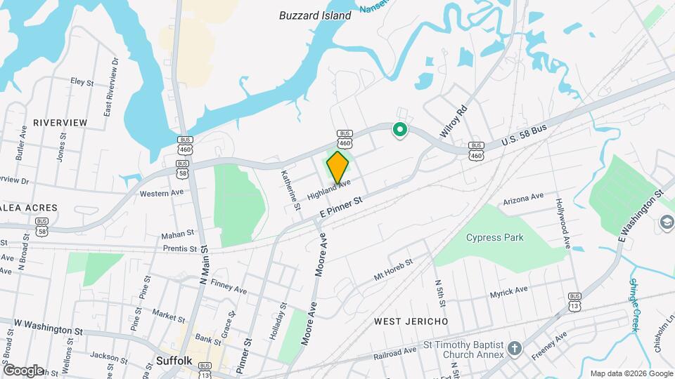 315 Highland Ave Map and Location Details