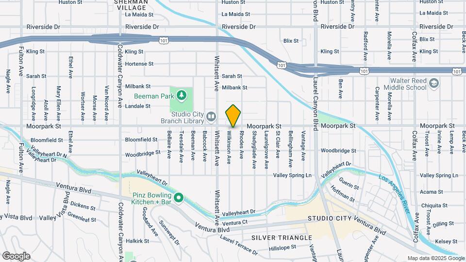 12420 Moorpark St Mapa y Detalles de la Ubicación
