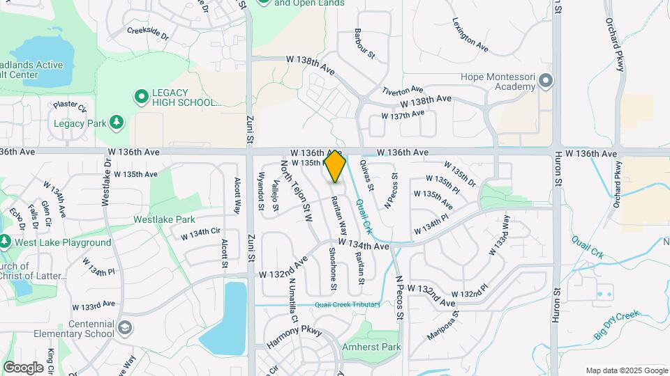 13538 Raritan Way Map and Location Details