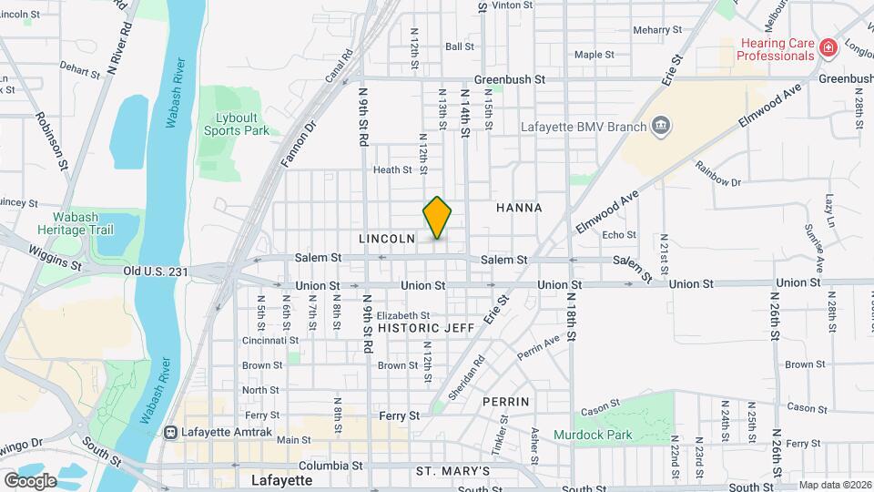 909 N 12th St Map and Location Details