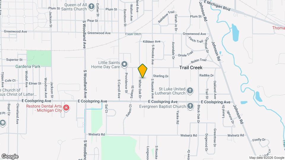 616 White Oak Dr Map and Location Details