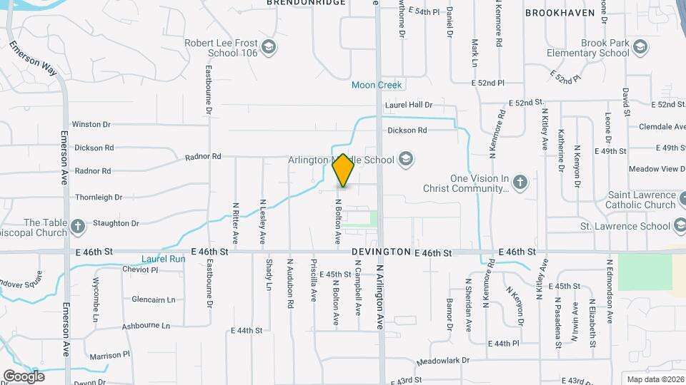 5905 Devington Rd Map and Location Details