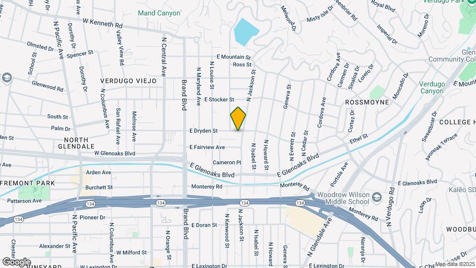 414 E Dryden St Map and Location Details