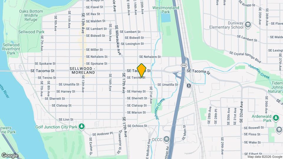 1922 SE Tenino St Map and Location Details