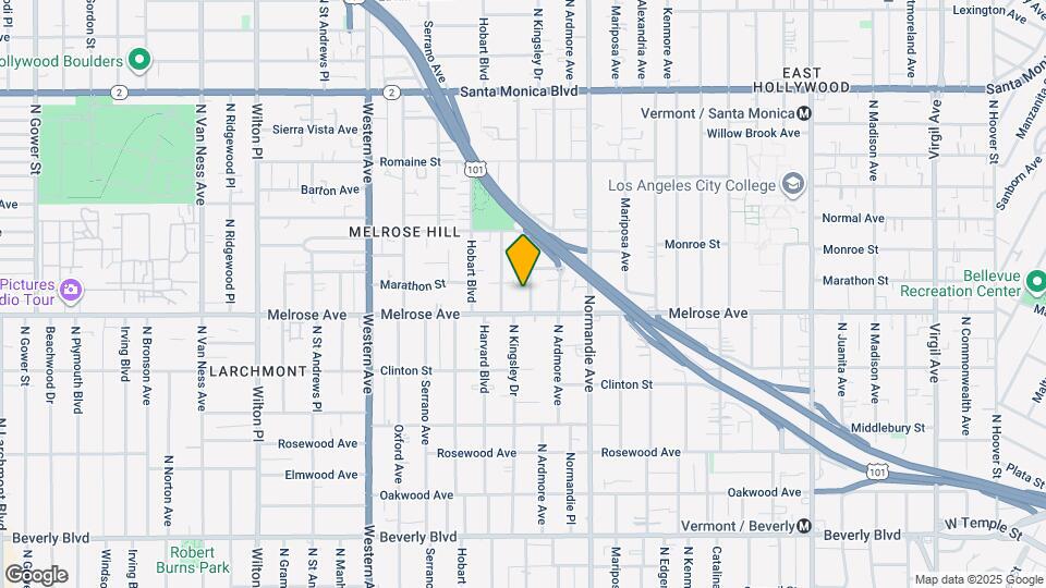 719 N Kingsley Dr Mapa y Detalles de la Ubicación