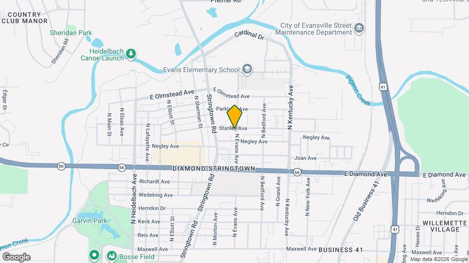 2516 N Evans Ave Mapa y Detalles de la Ubicación