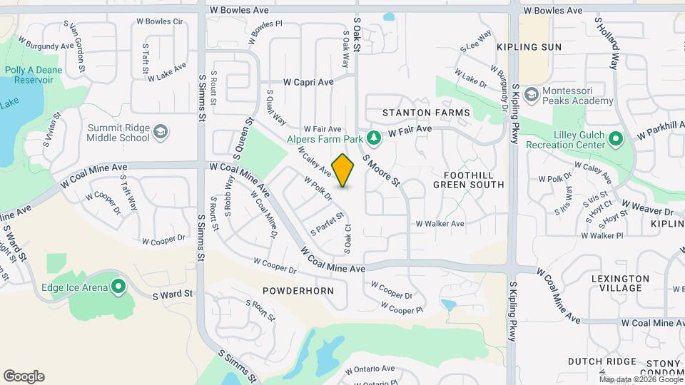 6405 S Oak Way Map and Location Details