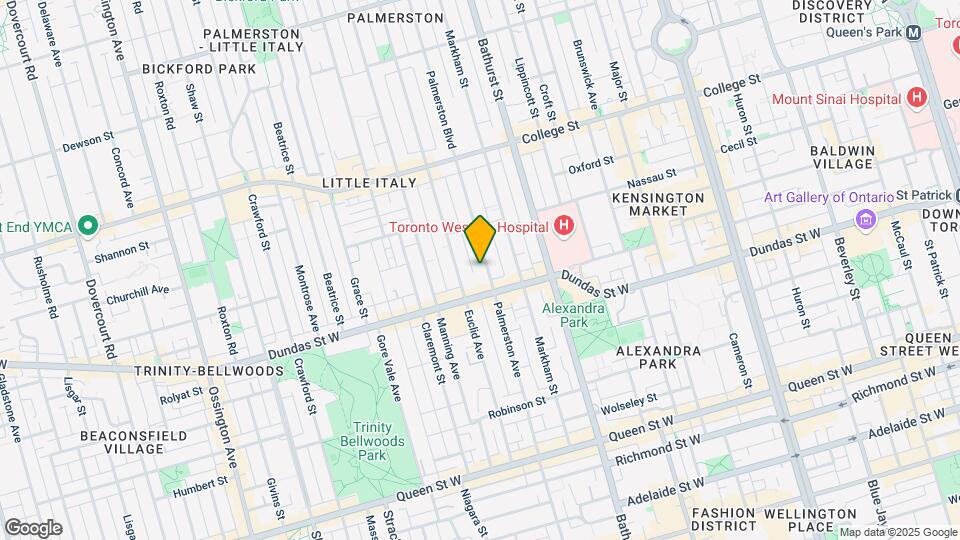 182 Palmerston Ave Map and Location Details