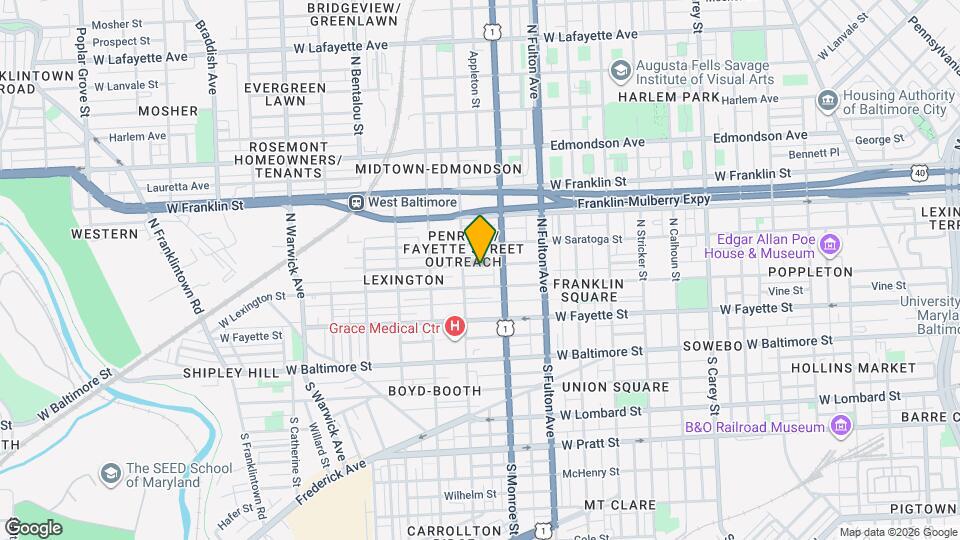 1923 Penrose Ave Map and Location Details