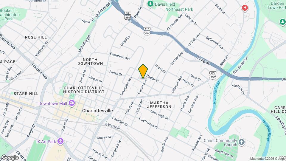 603 Locust Ave, Unit apt B Map and Location Details