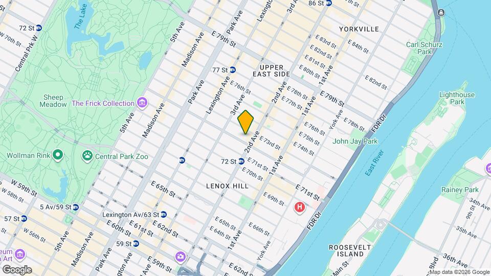 245 E 72nd St Map and Location Details