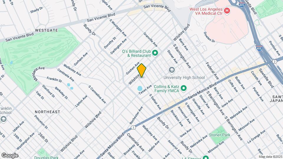 1220 S Saltair Ave Mapa y Detalles de la Ubicación
