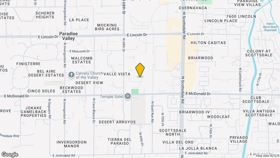 6821 E Valley Vista Ln Map and Location Details