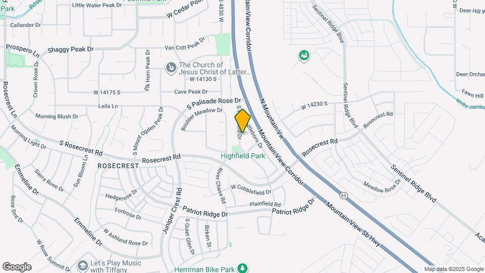 14343 S Highfield Dr Map and Location Details
