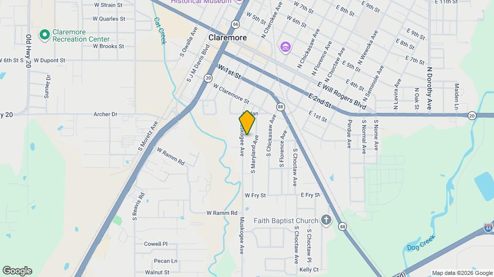 532 S Muskogee Ave Map and Location Details