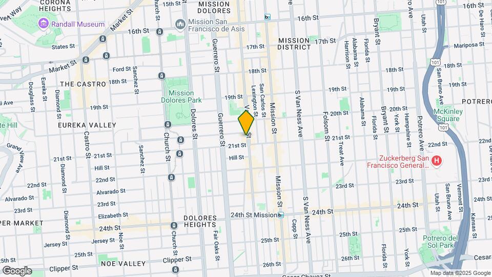 976 Valencia St Mapa y Detalles de la Ubicación