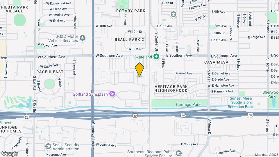 1367 S Country Club Dr Map and Location Details